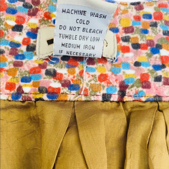 Anthropologie Elevenses Colorful Aerial Confetti Dot Button Skirt 2 - Picture 11 of 13